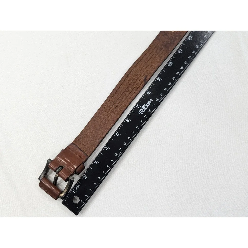 EMPORIO ARMANI ‎ Brown Vintage Leather Belt size 65/26 *Made in Italy* Preowned